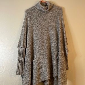 Turtle neck poncho